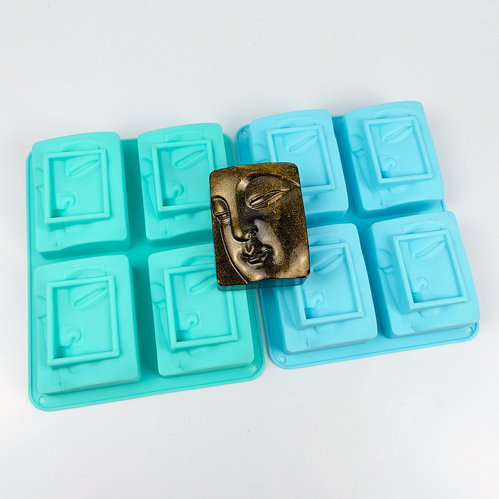 Soap Mold Silicone Loaf - 4 Holes Religious Portrait Soap Silicone