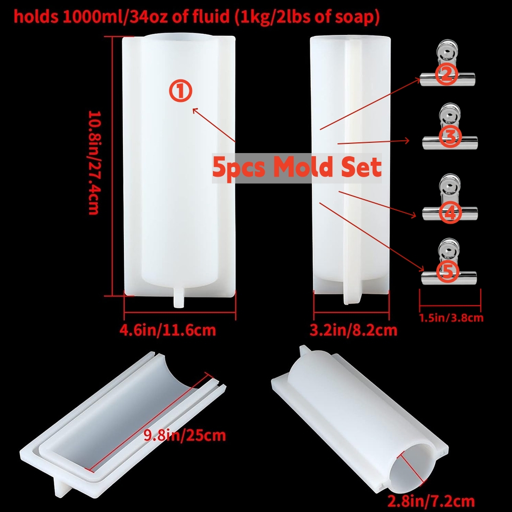 Big Cylinder Tube Soap Mold wi - огляд і ціна Soap Making Books