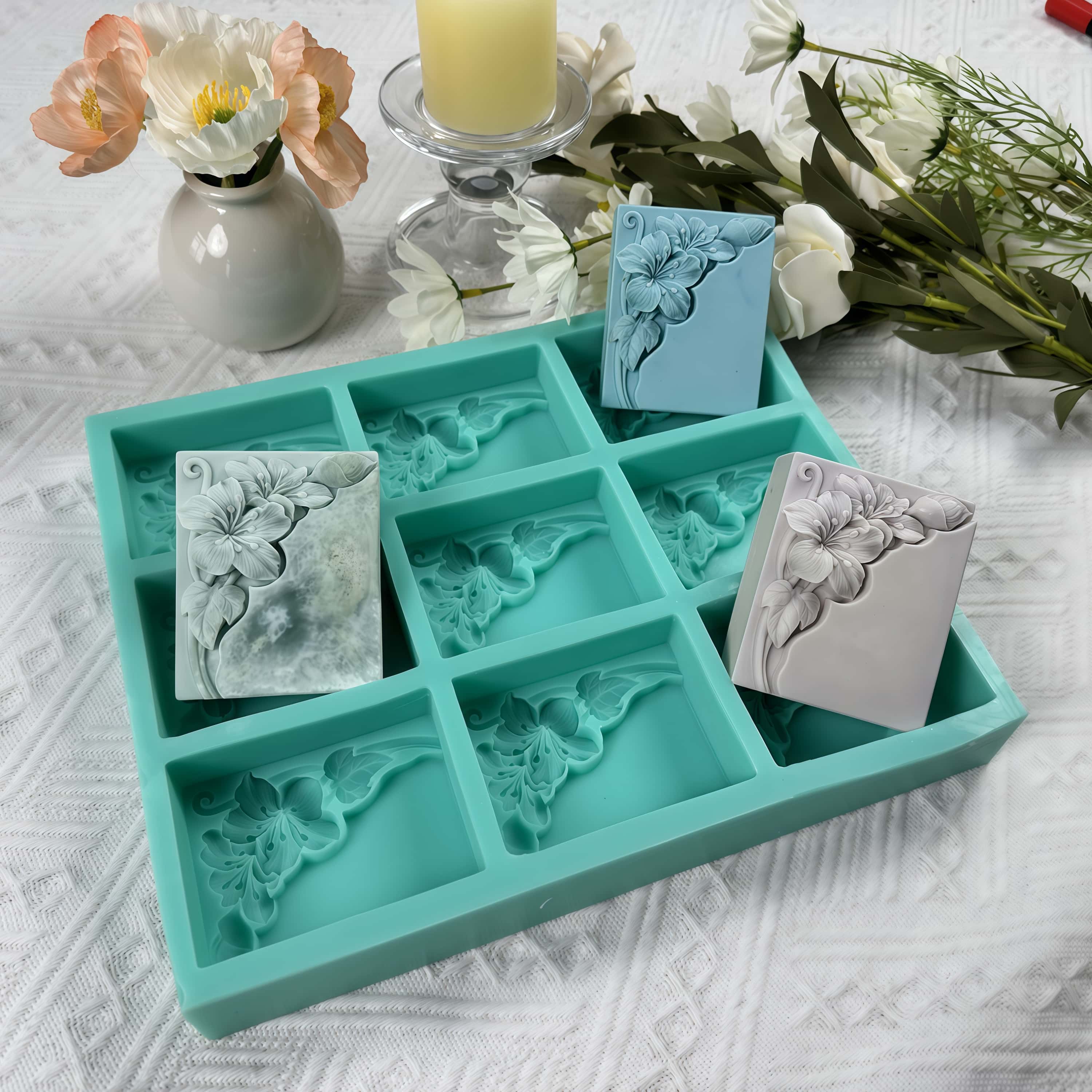 9 Cavities Tung Flower Soap Mo - огляд і ціна Soap Making Books