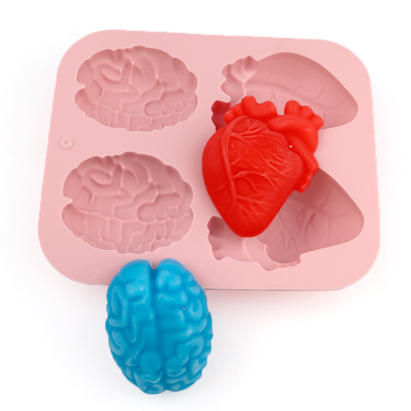 Human Brain And Heart Silicone - огляд і ціна Soap Making Jelly
