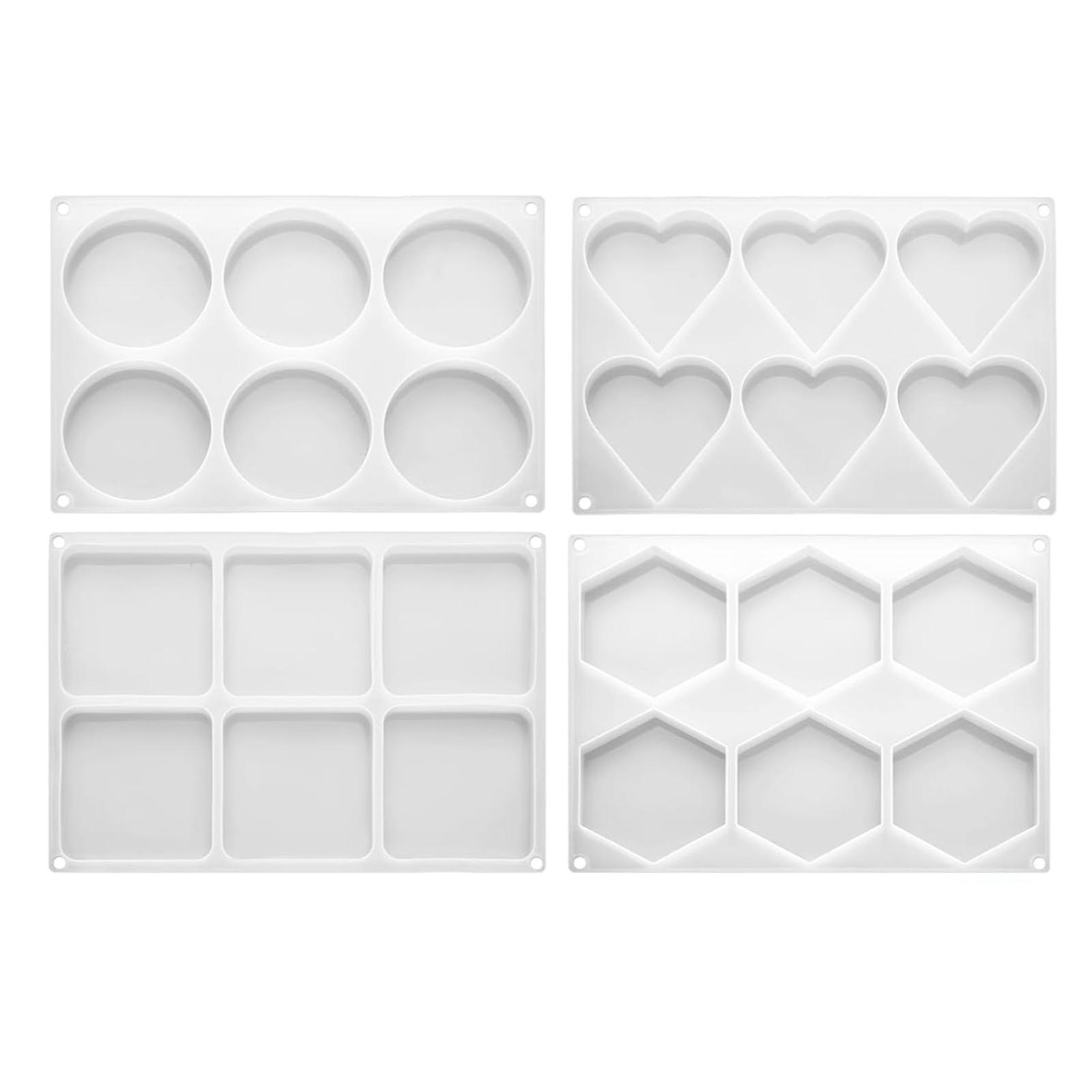 4Pcs Deep Resin Coaster Molds  - огляд і ціна Soap Making Gel