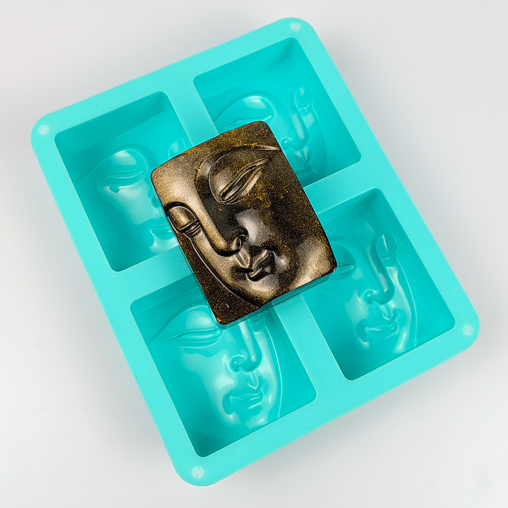 4 Holes Religious Portrait Soa - огляд і ціна Soap Mold Silicone Loaf